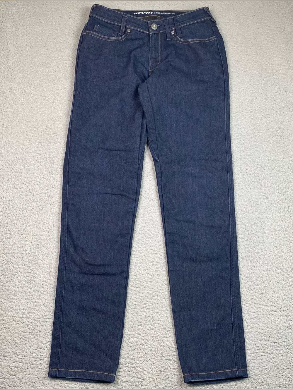 Rev It Jeans Women's Size 28 x 32 Blue Denim Knee Pad Motorcycle Durable